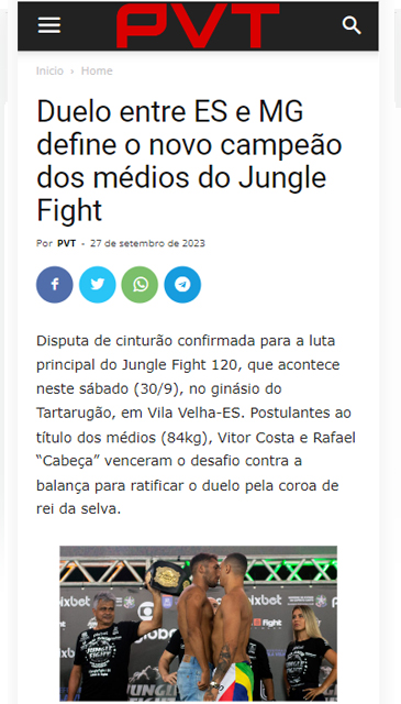 Jungle Fight 109 coroa dois novos campeões – UOL Esporte – Jungle